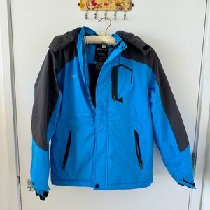 Wantdo Youth Winter Jacket in Blue and Dark Grey Size 14-16 Great Condition